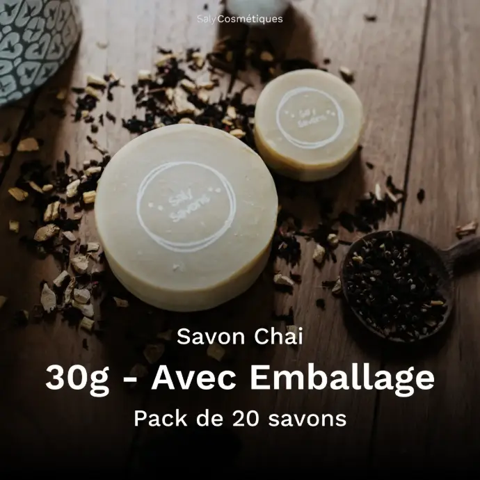 Savon Noyau d'Abricot et Chaï 30g Avec Emballage - Pack de 20