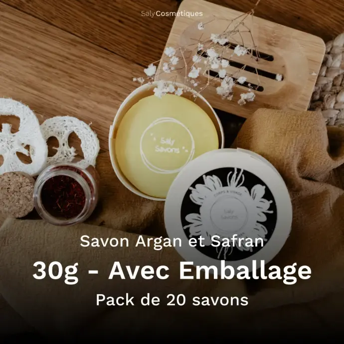Savon Argan et Safran 30g Avec Emballage - Pack de 20