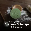 Savon à l'Argile Blanche 120g Sans Emballage - Pack de 20