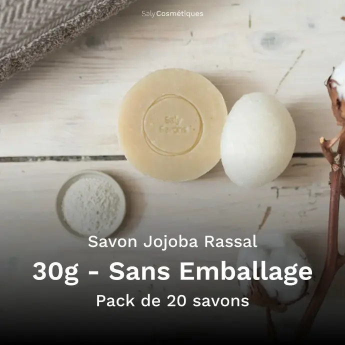 Savon Jojoba et Rassal 30g Sans Emballage - Pack de 20