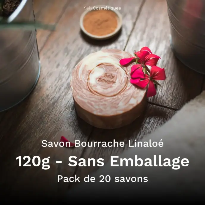 Savon Bourrache et Linaloé 120g Sans Emballage - Pack de 20