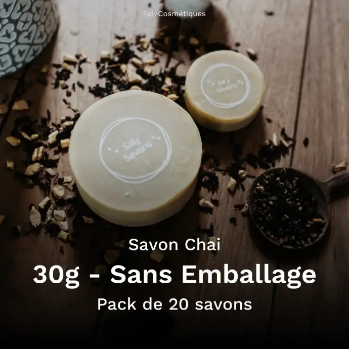 Savon Noyau d'Abricot et Chaï 30g Sans Emballage - Pack de 20