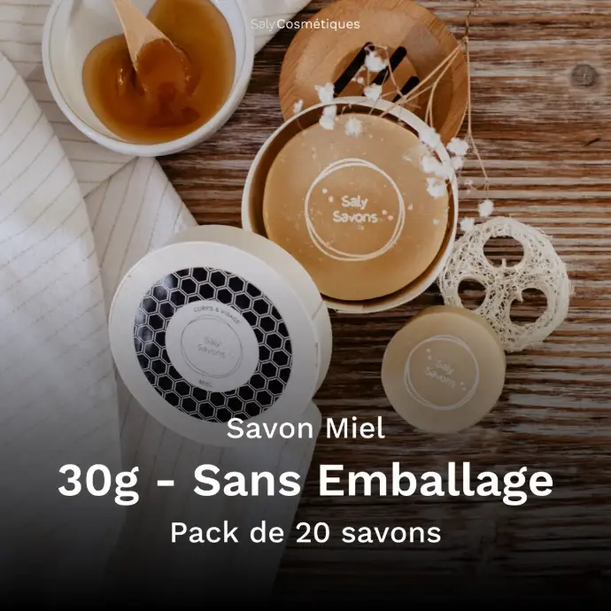 Savon Miel 30g Sans Emballage - Pack de 20