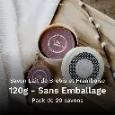 Savon Lait de Brebis et Framboise 120g Sans Emballage - Pack de 20