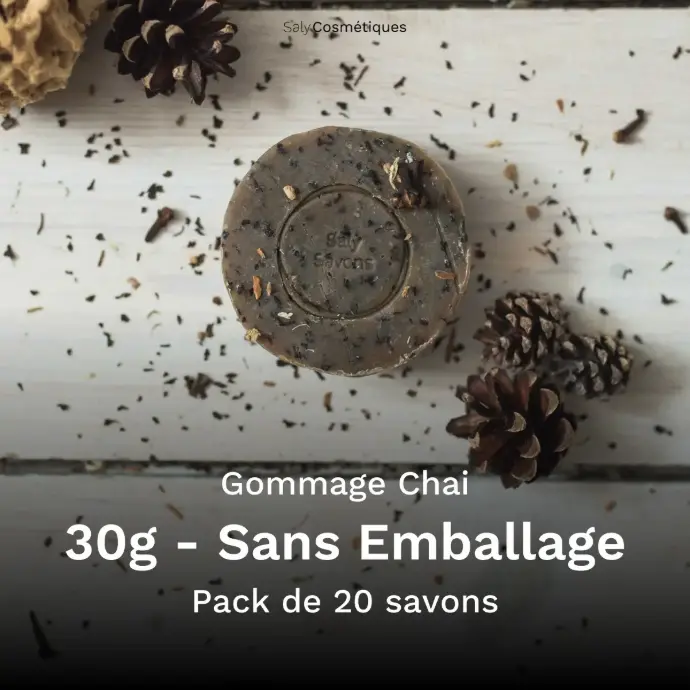 Gommage Noyau d'Abricot et Chaï 30g Sans Emballage - Pack de 20