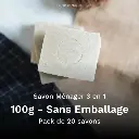 Savon Ménager 3 en 1 100g Sans Emballage - Pack de 20