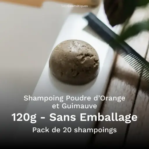 [B2B-SH001FS-X20] Shampoing Poudre d'Orange et Guimauve 120g Sans Emballage - Pack de 20