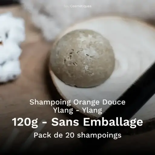 [B2B-SH002FS-X20] Shampoing Orange Douce Ylang Ylang 120g Sans Emballage - Pack de 20