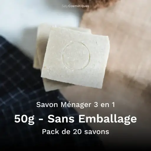 [B2B-DI001VS-X20] Savon Ménager 3 en 1 50g Sans Emballage - Pack de 20