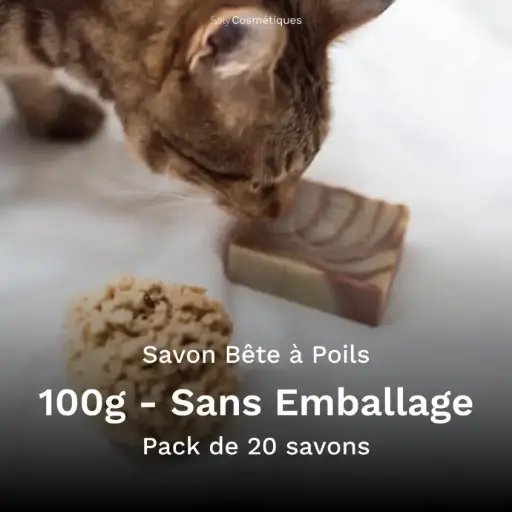 [B2B-DI002CS-X20] Savon Bête à Poils 100g Sans Emballage - Pack de 20