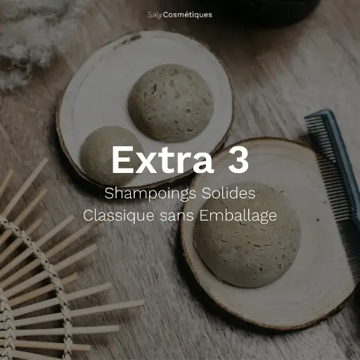 [B2B-EXTRA03-S] Extra 3 : Shampoings solides - Format Classique Sans Emballage